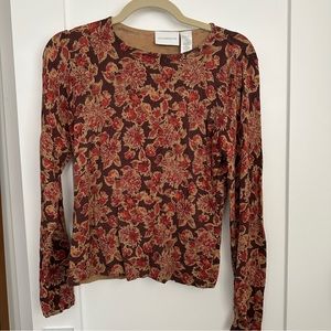 Vintage Liz Claiborne floral sweater top
